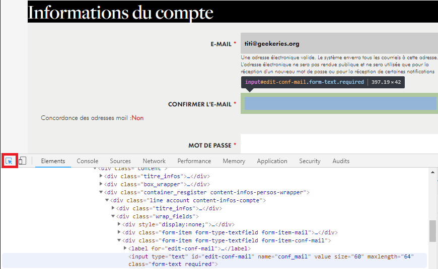 copier-coller bloqué pour le champ selectionné